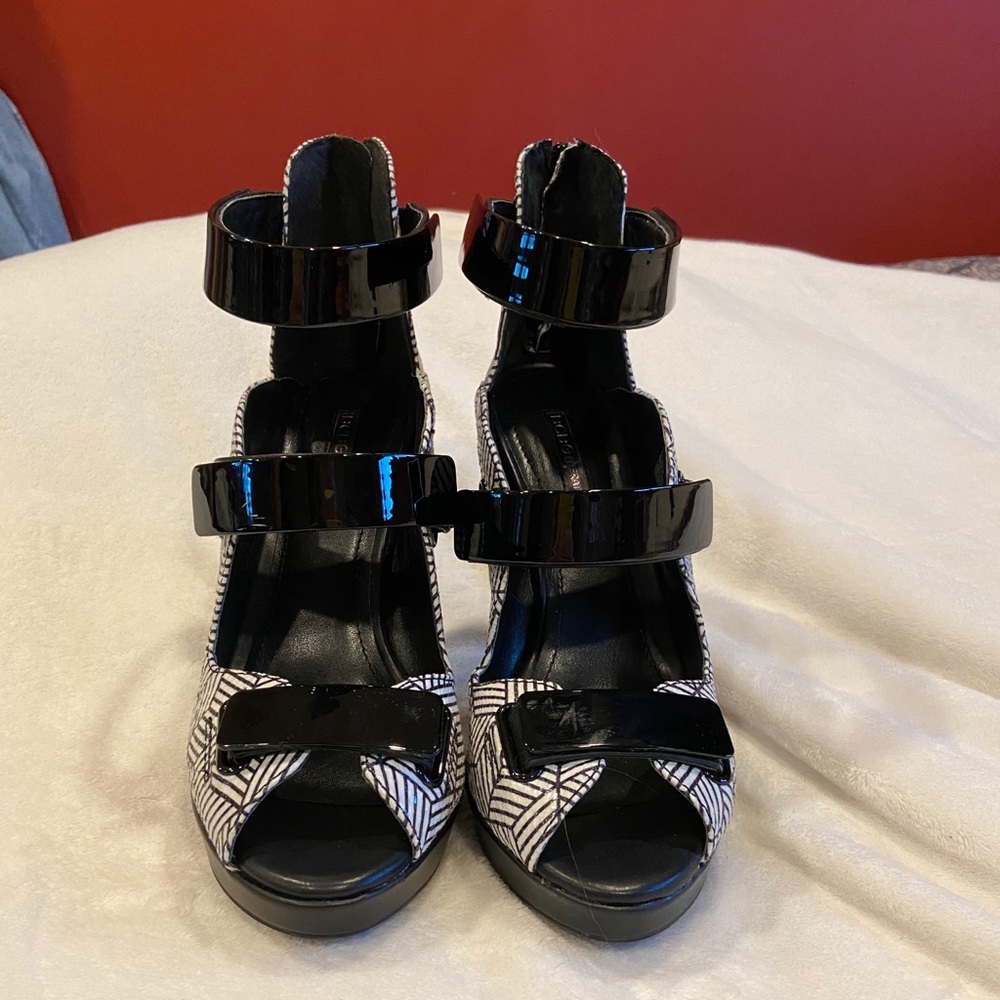 BCBGeneration Open-toe Stiletto Heels; Sz. 8